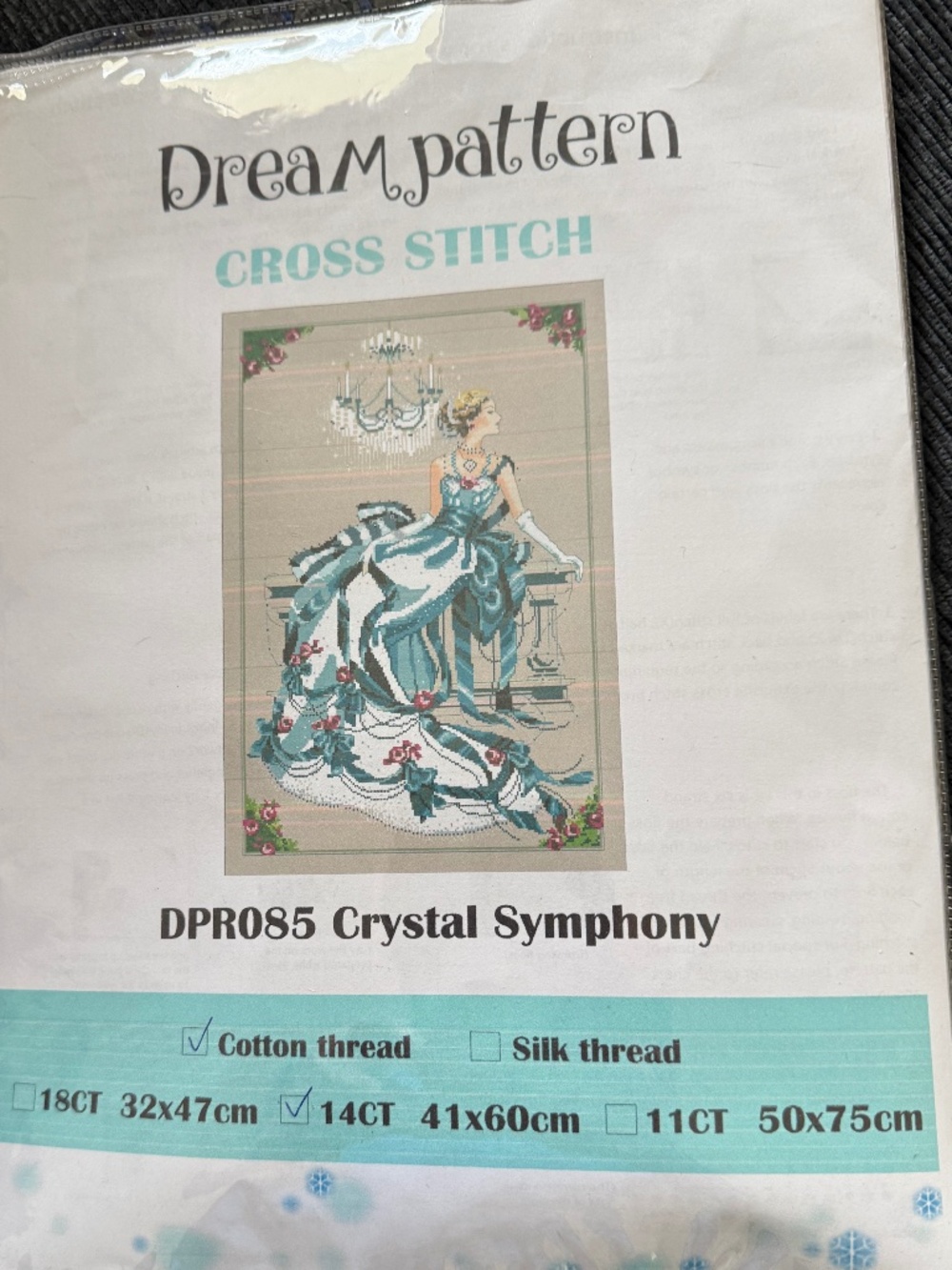 Crystal Symphony Dream Pattern Cross Stitch Kit 14 Count Aida  NOT PRE-PRINTED